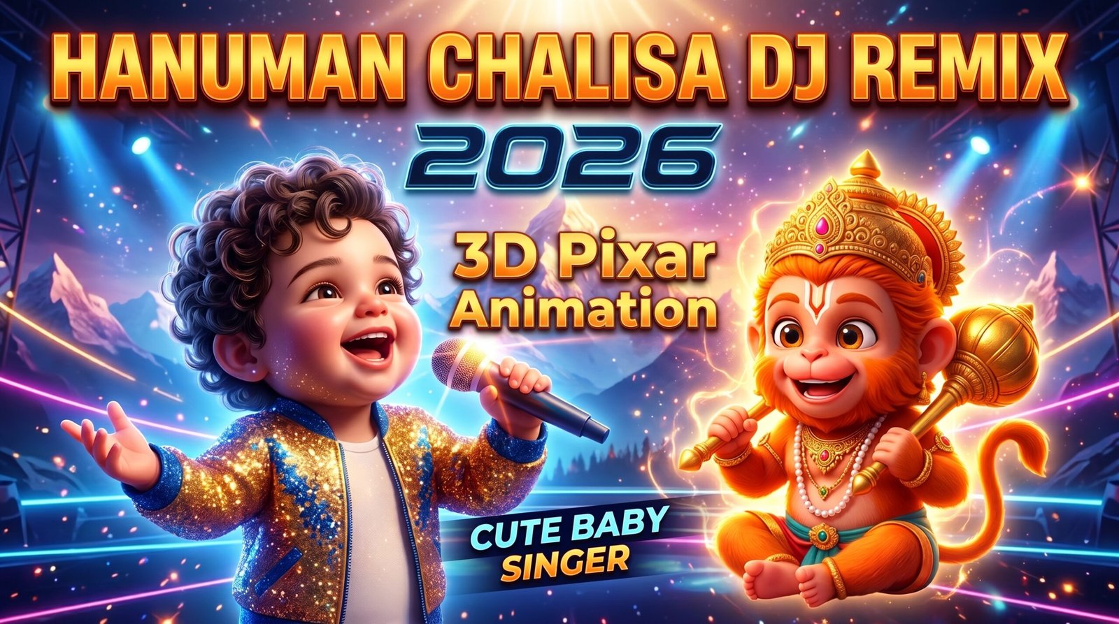 3D Animated Hanuman Chalisa DJ Remix 2026